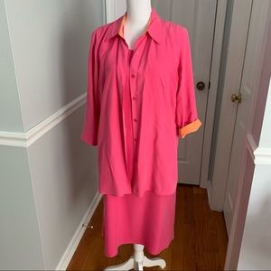 Coldwater Creek Silk Dress and Shacket Set